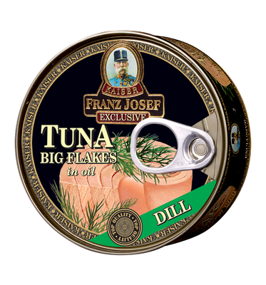 Tuna big flakes in sunflower oil with dill 170g